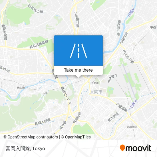 富岡入間線 map