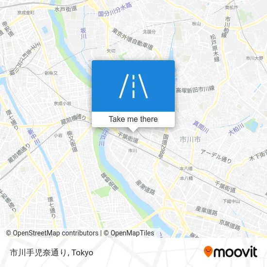 市川手児奈通り map