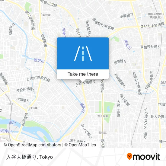入谷大橋通り map