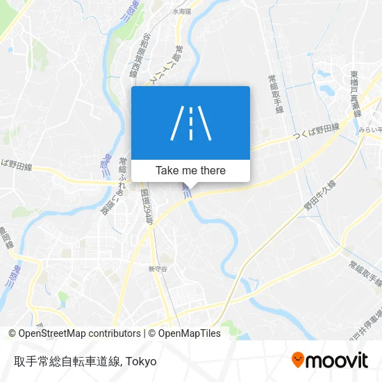 取手常総自転車道線 map