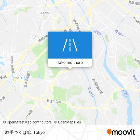 取手つくば線 map