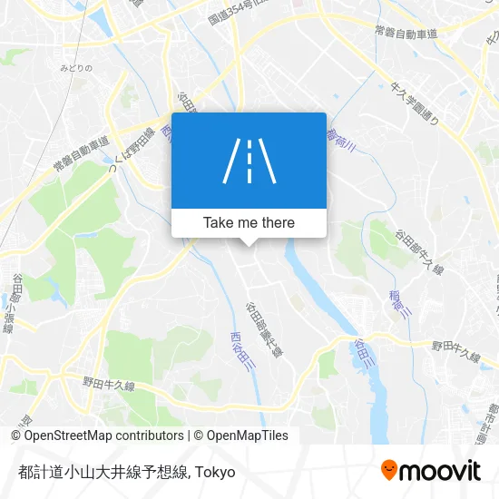 都計道小山大井線予想線 map