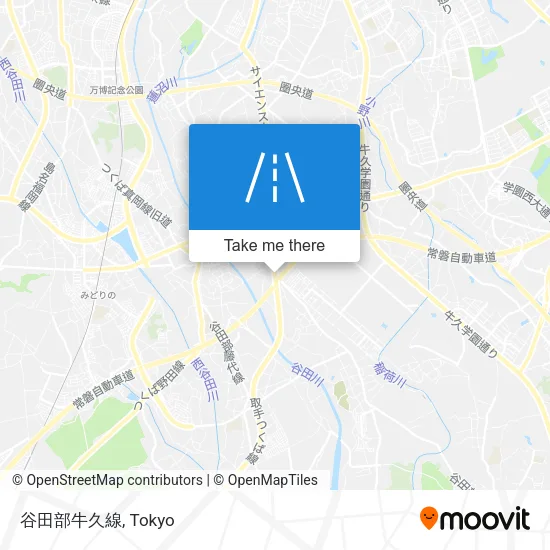 谷田部牛久線 map
