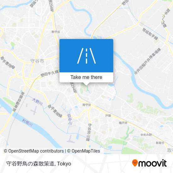 守谷野鳥の森散策道 map
