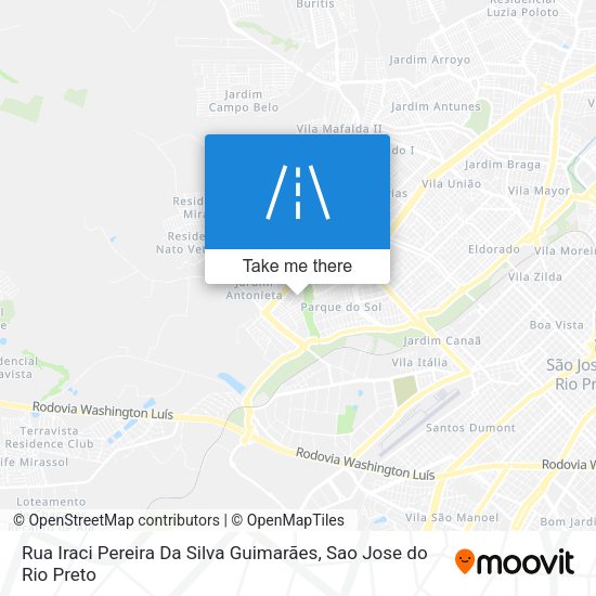 Rua Iraci Pereira Da Silva Guimarães map