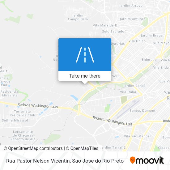 Rua Pastor Nelson Vicentin map