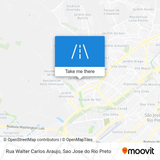 Rua Walter Carlos Araujo map