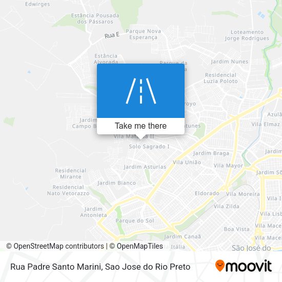 Rua Padre Santo Marini map