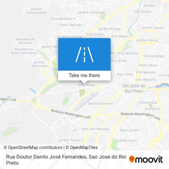 Rua Doutor Danilo José Fernandes map