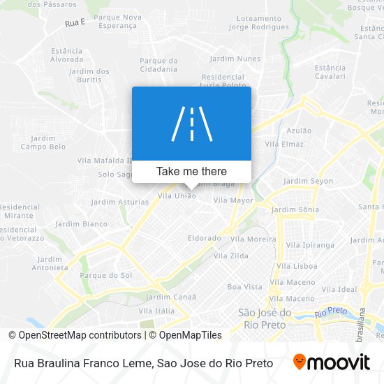 Rua Braulina Franco Leme map