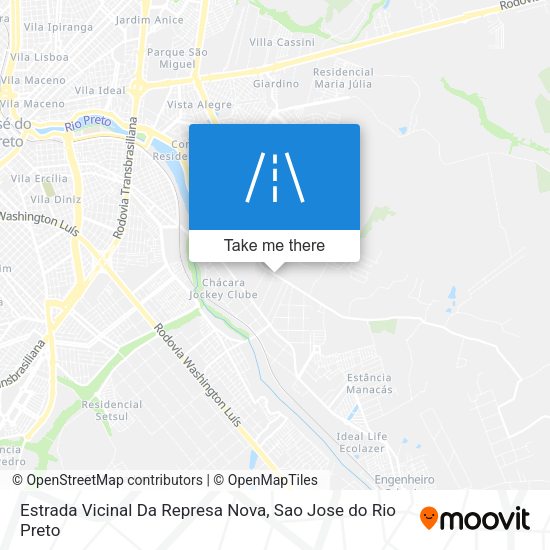 Estrada Vicinal Da Represa Nova map