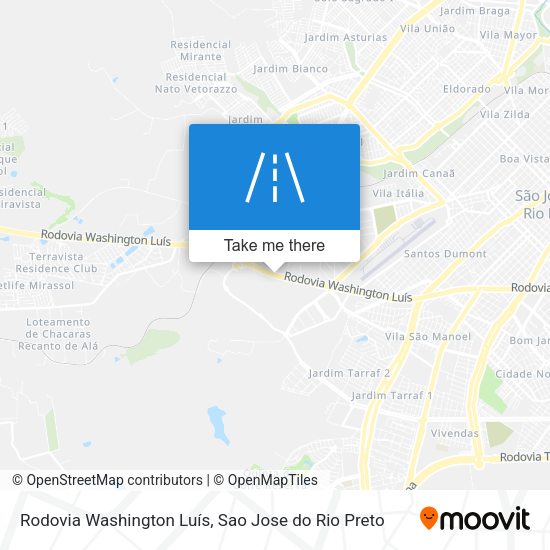 Rodovia Washington Luís map