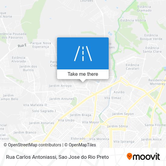 Rua Carlos Antoniassi map