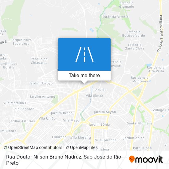 Rua Doutor Nilson Bruno Nadruz map