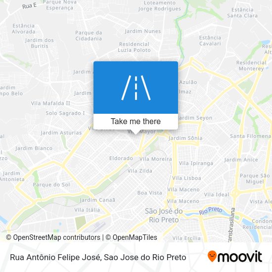 Rua Antônio Felipe José map