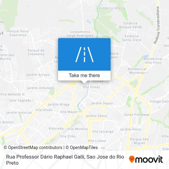 Rua Professor Dário Raphael Galli map