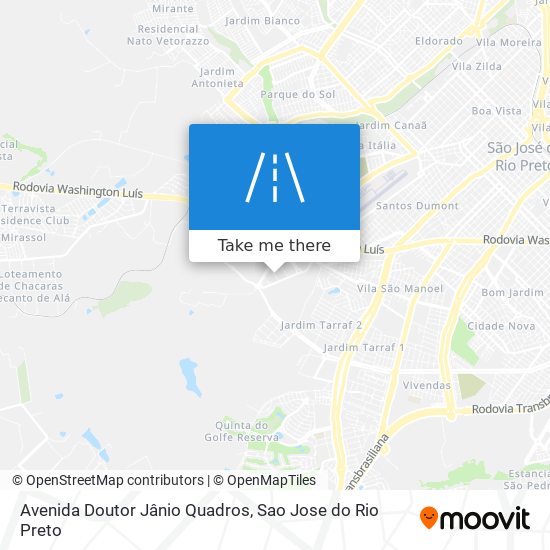 Mapa Avenida Doutor Jânio Quadros