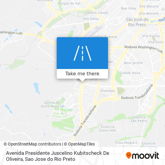 Mapa Avenida Presidente Juscelino Kubitscheck De Oliveira