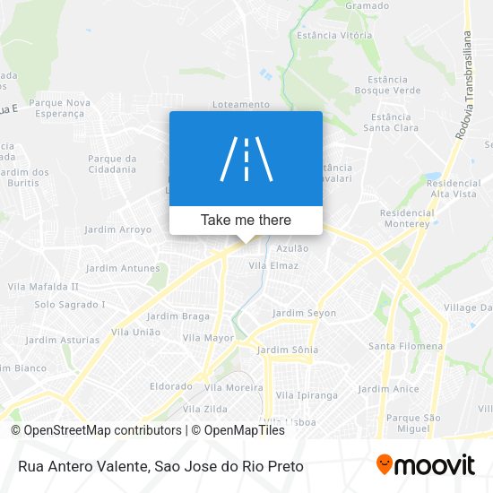 Rua Antero Valente map