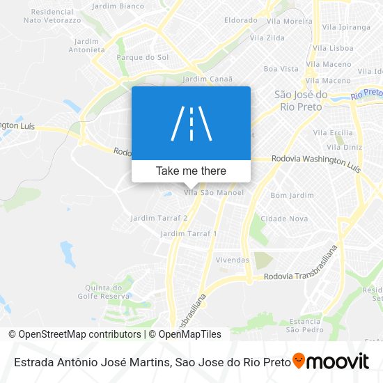 Estrada Antônio José Martins map
