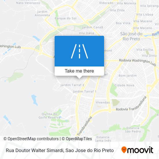 Rua Doutor Walter Simardi map