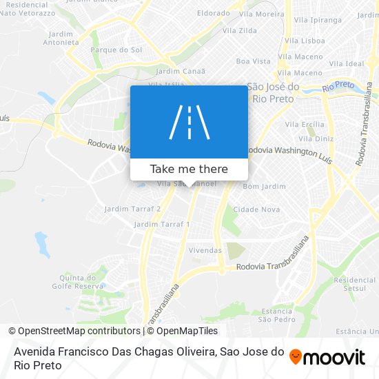 Mapa Avenida Francisco Das Chagas Oliveira