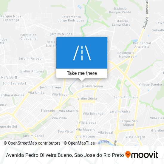 Avenida Pedro Oliveira Bueno map