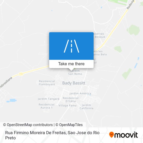 Rua Firmino Moreira De Freitas map