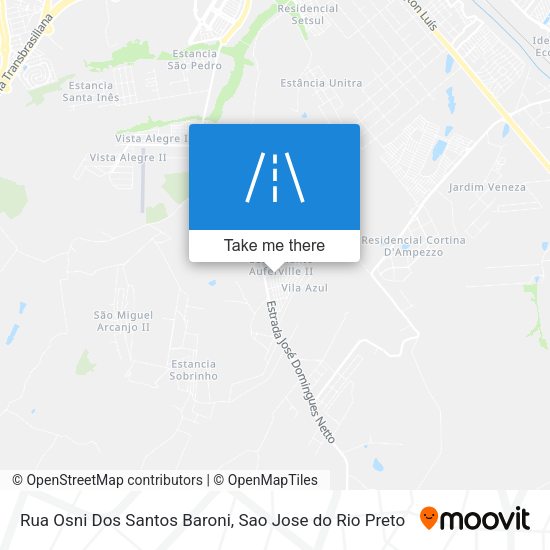 Rua Osni Dos Santos Baroni map