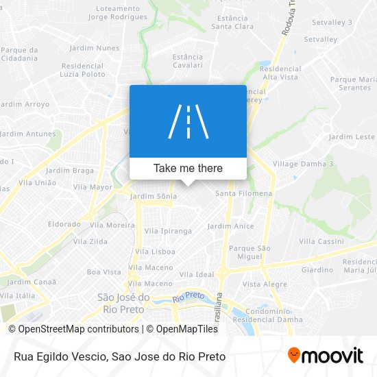 Rua Egildo Vescio map
