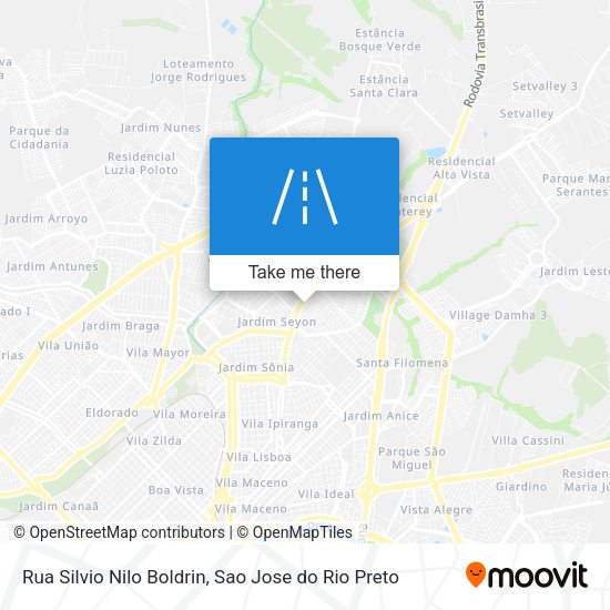 Rua Silvio Nilo Boldrin map