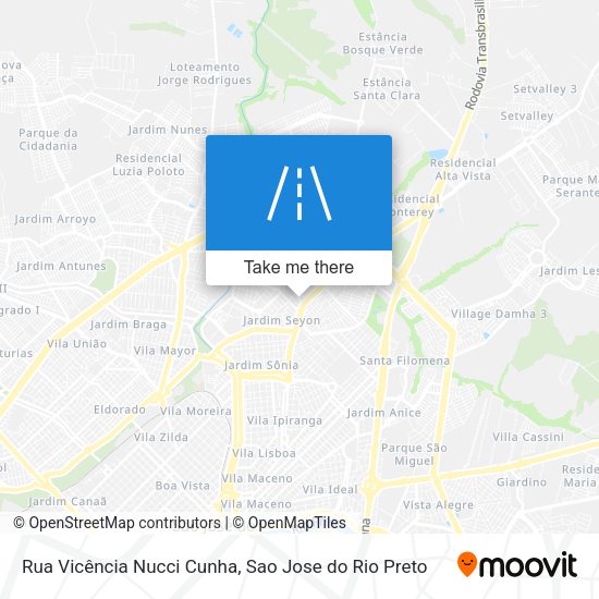 Rua Vicência Nucci Cunha map