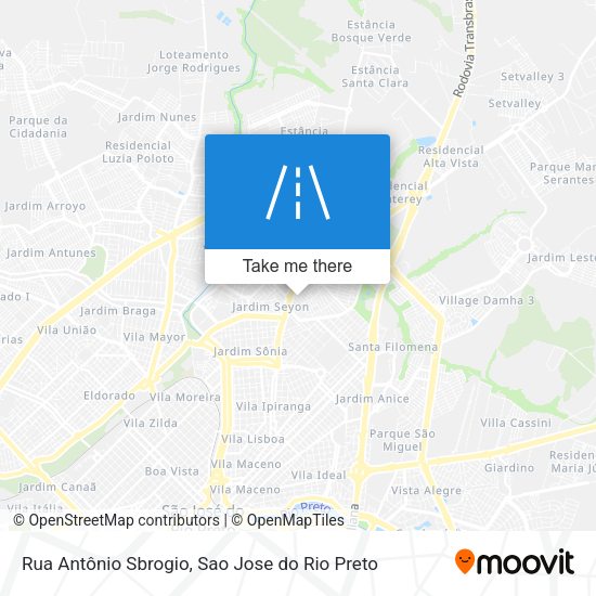 Rua Antônio Sbrogio map