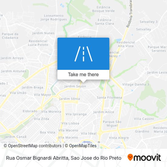 Rua Osmar Bignardi Abritta map