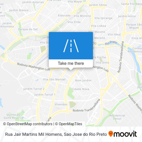 Rua Jair Martins Mil Homens map