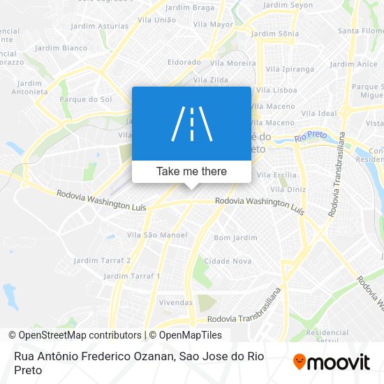 Rua Antônio Frederico Ozanan map