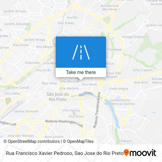 Rua Francisco Xavier Pedroso map
