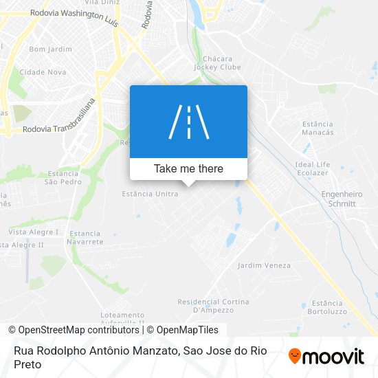 Rua Rodolpho Antônio Manzato map