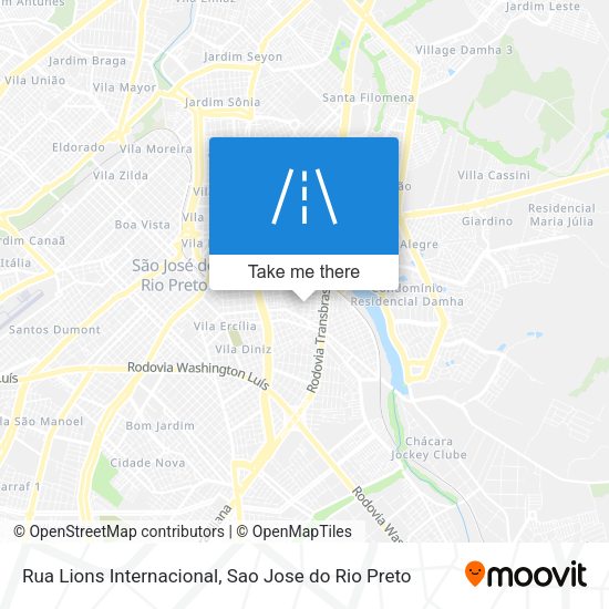 Rua Lions Internacional map
