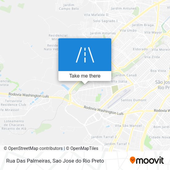 Rua Das Palmeiras map