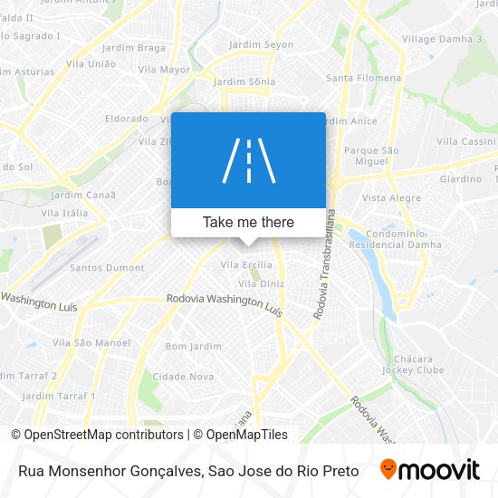 Rua Monsenhor Gonçalves map