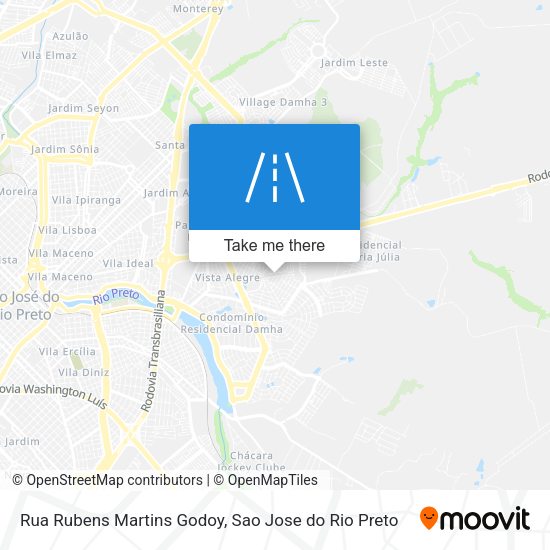 Rua Rubens Martins Godoy map
