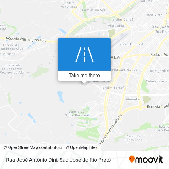 Rua José Antônio Dini map