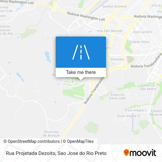 Rua Projetada Dezoito map