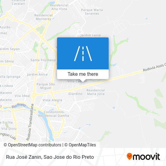Rua José Zanin map