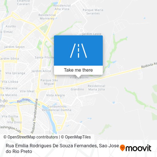 Rua Emília Rodrigues De Souza Fernandes map
