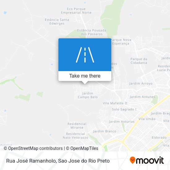 Rua José Ramanholo map