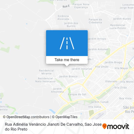 Rua Adinélia Venâncio Jianoti De Carvalho map