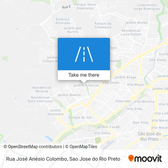 Rua José Anésio Colombo map