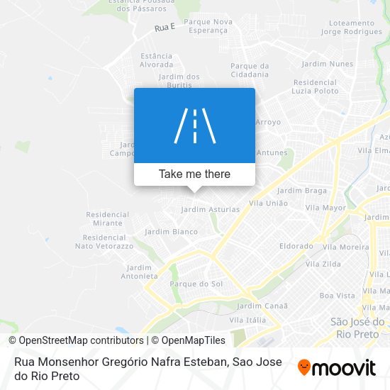 Rua Monsenhor Gregório Nafra Esteban map
